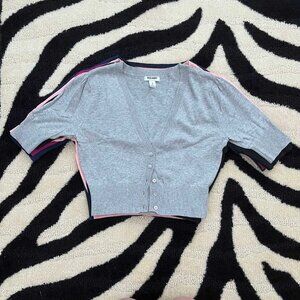 Old Navy GREY GRAY Lightweight Cropped Cardigan
